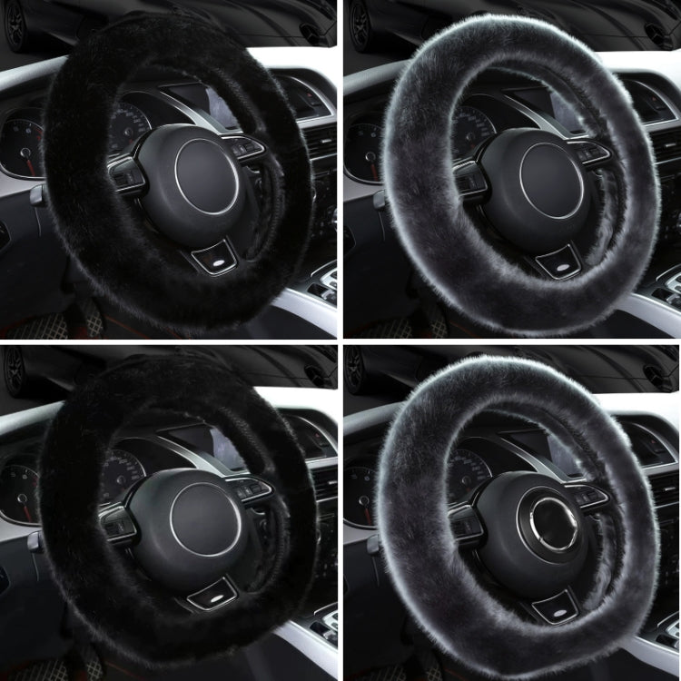 38cm Car Steering Wheel Winter Warm Short Plush Cover