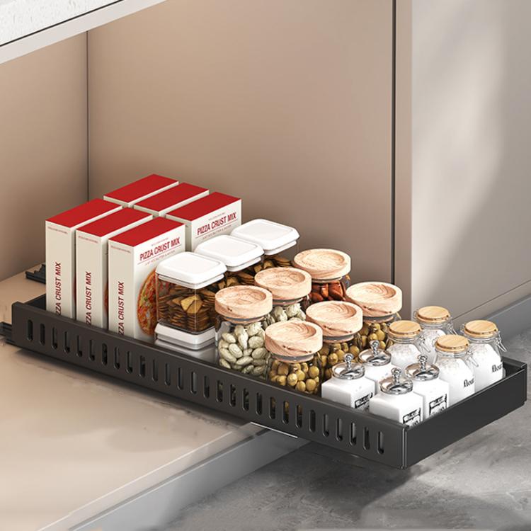 Kitchen Pull-Out Rack Pots And Pans Organizer Cabinet Countertop Dish Tray