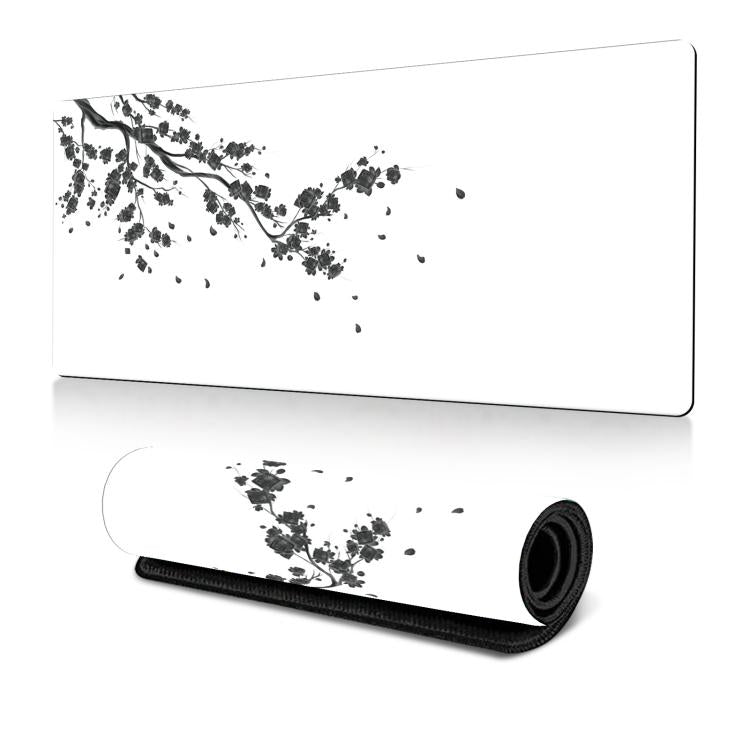 Ink Painting Cherry Blossom Rubber Non-Slip Mouse Pad Desk Mat