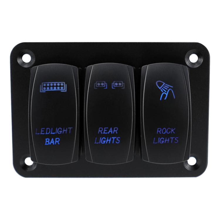 Blue Light Laser Engraved Panel Combination Switch For Car Boat
