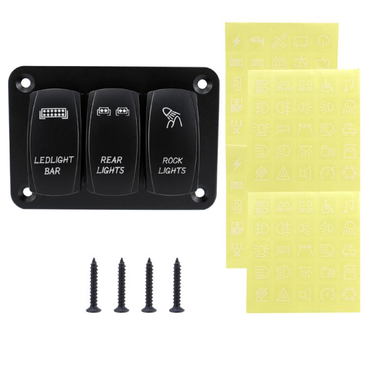 Blue Light Laser Engraved Panel Combination Switch For Car Boat