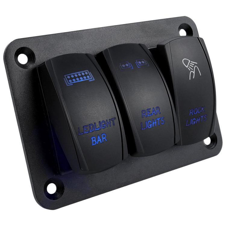 Blue Light Laser Engraved Panel Combination Switch For Car Boat