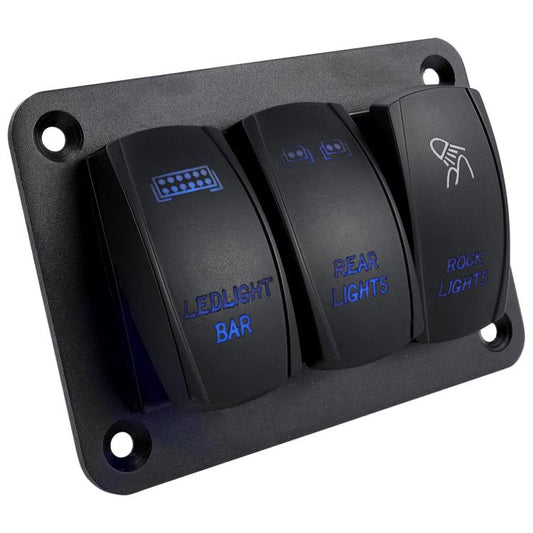 Blue Light Laser Engraved Panel Combination Switch For Car Boat