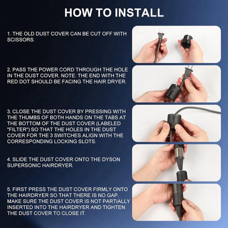 For Dyson HD01 / HD03 / HD08 / HD15 Hair Dryer Open Design Outer Filter Cover Replacement Parts