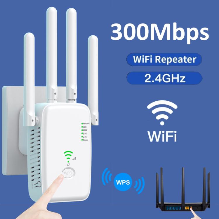 Urant U11 300Mbps 2.4G Wireless Repeater WiFi Signal Amplifier Support WPS Quick Setting