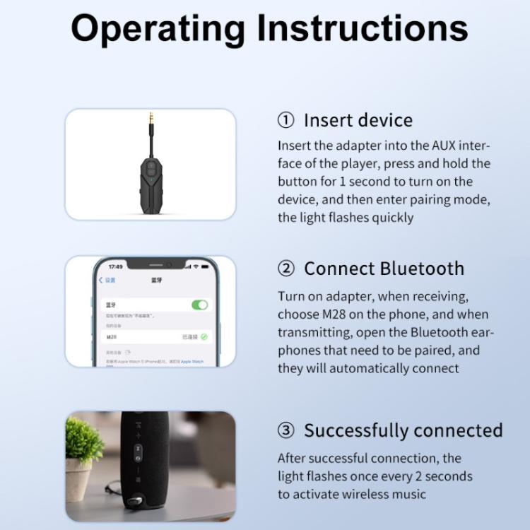 2 In 1 Aux Car Bluetooth 5.4 Audio Receiver Transmitter