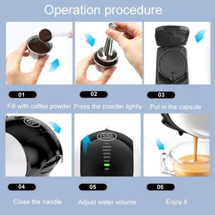 For Dolce Gusto Coffee Maker Stainless Steel Reusable Coffee Capsule Shell