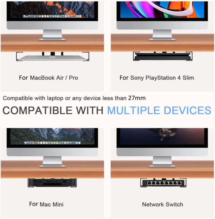 Under Desk Laptop Tablet Storage Mount Kit Office Storage Organize