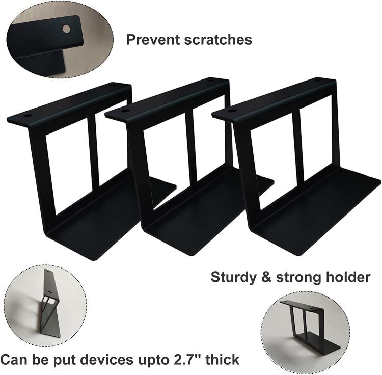 Under Desk Laptop Tablet Mini PC Storage Stand Metal Invisible Tray Rack