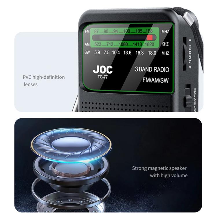 JOC TG-77 Mini FM / AM / SW Portable Full-Band Full-Channel Radio