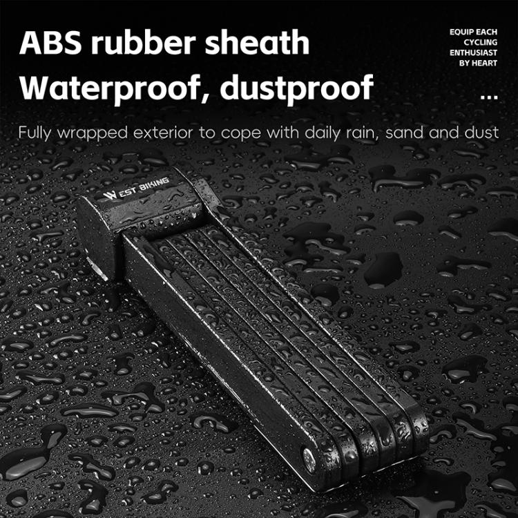 WEST BIKING Bicycle Folding Lock Anti-theft Equipment For Cycling