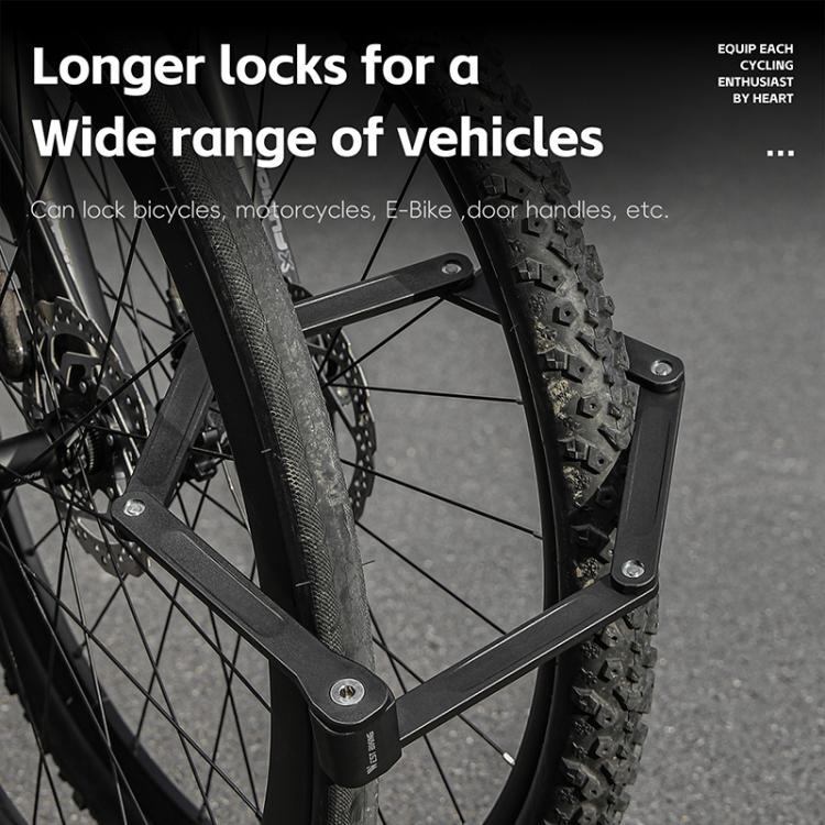 WEST BIKING Bicycle Folding Lock Anti-theft Equipment For Cycling