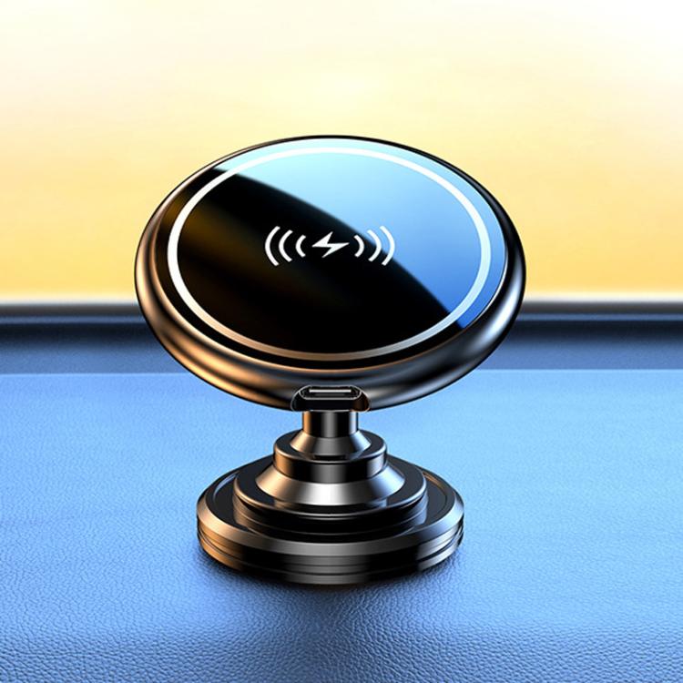 15W Car Magnetic Wireless Charging Phone Holder Alloy Base