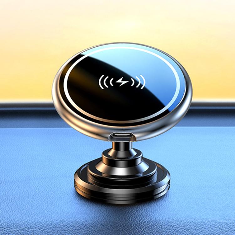 15W Car Magnetic Wireless Charging Phone Holder Alloy Base