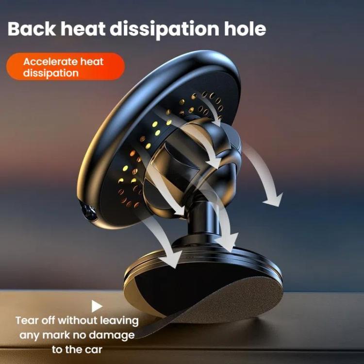 15W Car Magnetic Wireless Charging Phone Holder Alloy Base