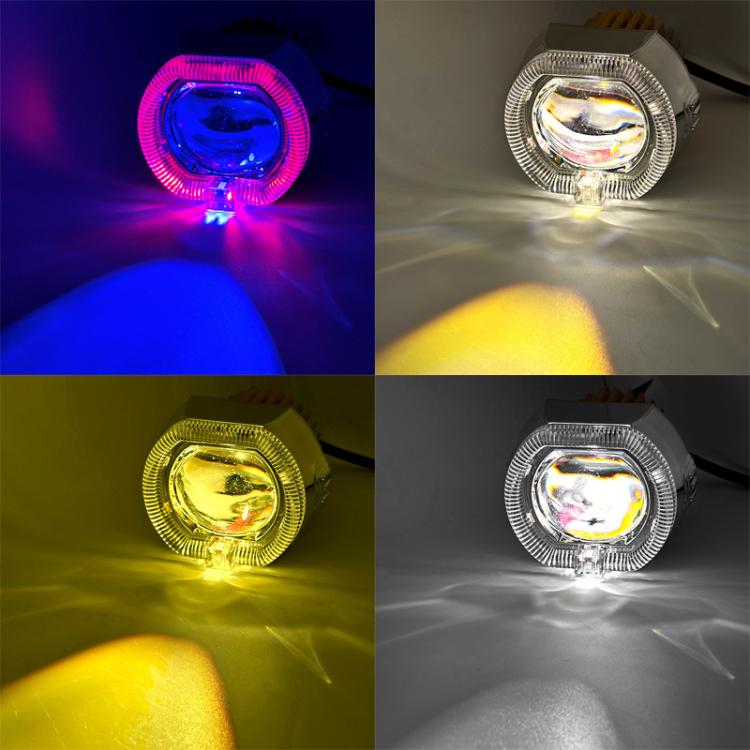 2.5 inch Motorcycle Electric Bike Car Universal Built-in LED Headlight Spot Lens Far and Near Spotlight