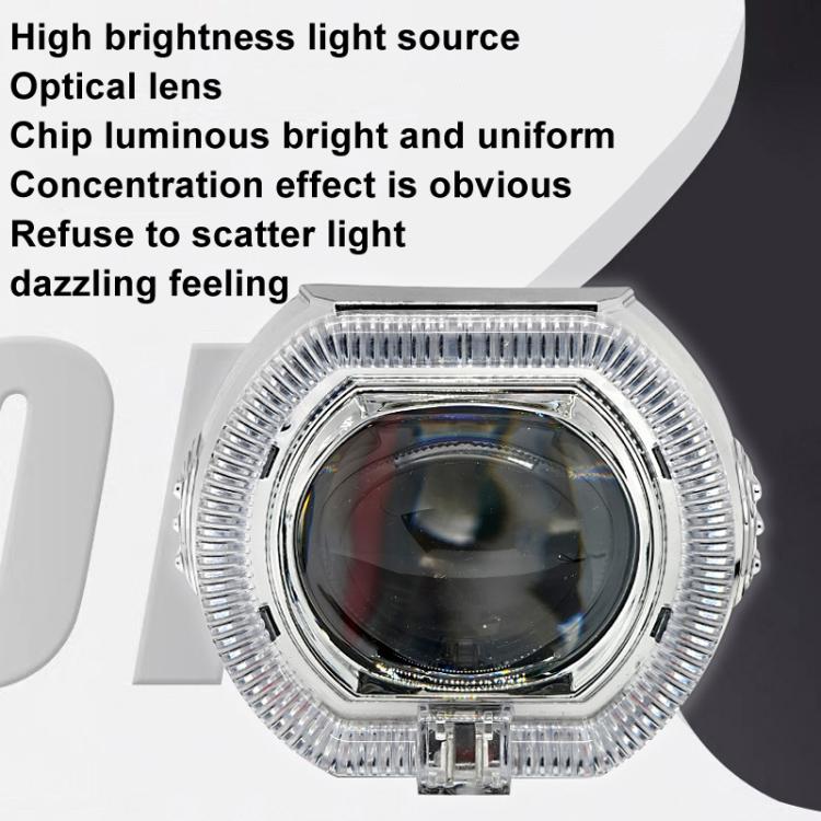 2.5 inch Motorcycle Electric Bike Car Universal Built-in LED Headlight Spot Lens Far and Near Spotlight
