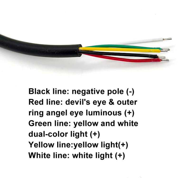 2.5 inch Motorcycle Electric Bike Car Universal Built-in LED Headlight Spot Lens Far and Near Spotlight