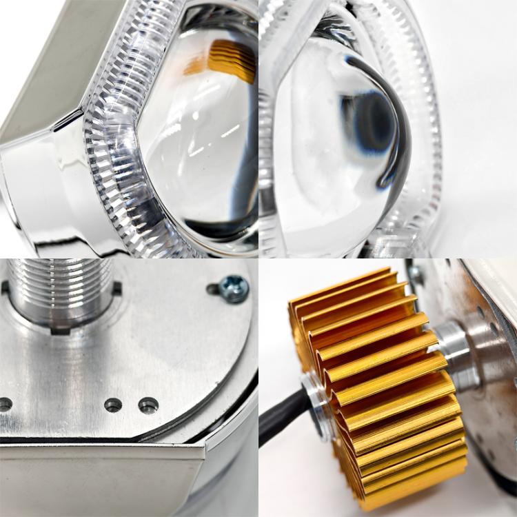 2.5 inch Motorcycle Electric Bike Car Universal Built-in LED Headlight Spot Lens Far and Near Spotlight