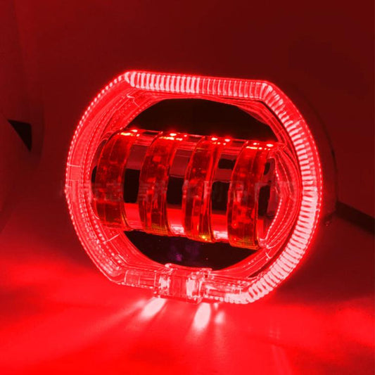 Motorcycle Electric Vehicle General Modification LED Headlight 4 Beads Double Lens Lamps