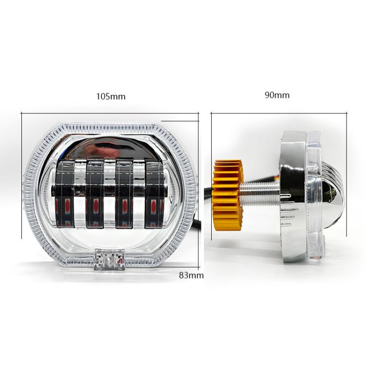 Motorcycle Electric Vehicle General Modification LED Headlight 4 Beads Double Lens Lamps