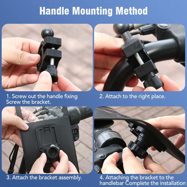 Bicycle Waterproof Phone Bag Mount Stand 360 Degree Rotation Motorcycle Bike Cellphone Holder