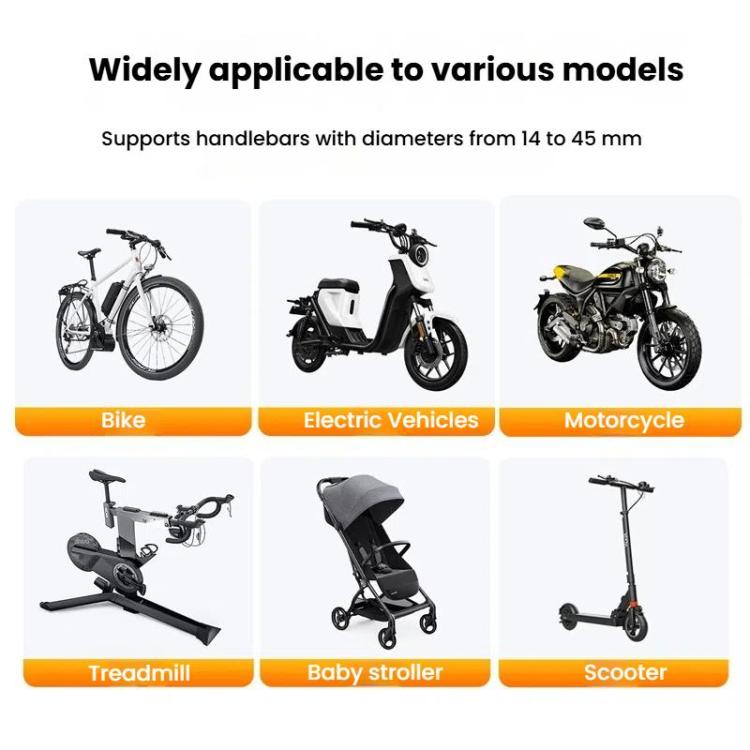Bicycle Motorcycle Snap-On Mobile Phone Holder With Magnetic Ring
