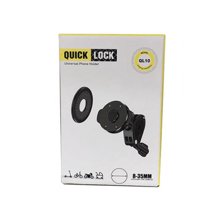 Bicycle Motorcycle Snap-On Mobile Phone Holder With Magnetic Ring