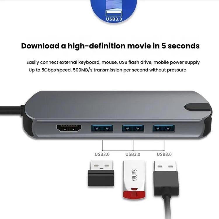 8-In-1 USB-C/Type-C Gigabit Ethernet Port Docking Station Hub