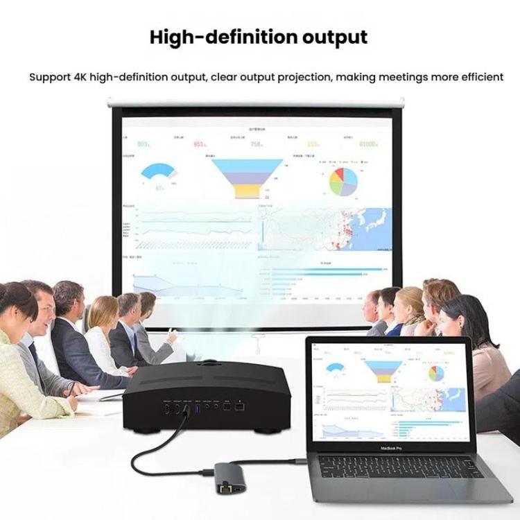 8-In-1 USB-C/Type-C Gigabit Ethernet Port Docking Station Hub