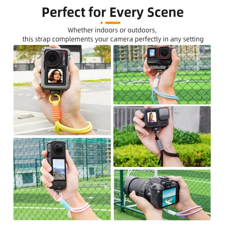BRDRC Sports Camera Hand Lanyard With 1/4 inch Screw Loss Prevention Lanyard Wrist Strap Accessories