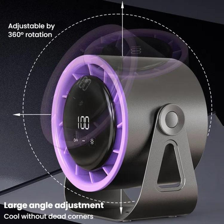 100-Gear High-Speed Circulating Fan Rechargeable Desktop Digital Display Turbo Wall-Mounted Fan