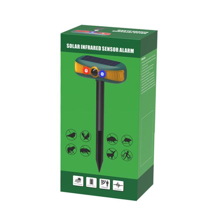 N911Y Outdoor Solar Alarm Infrared Sensor Sound And Light Animal Repeller