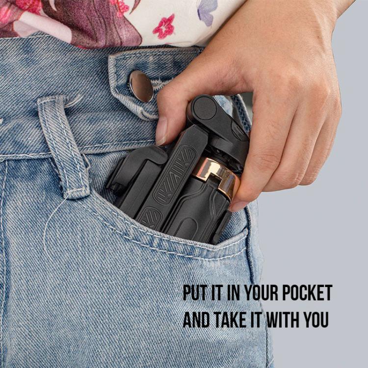 Pocket Mini Selfie Stick 3 In 1 Extendable Grip Phone Tripod With Bluetooth Remote Control