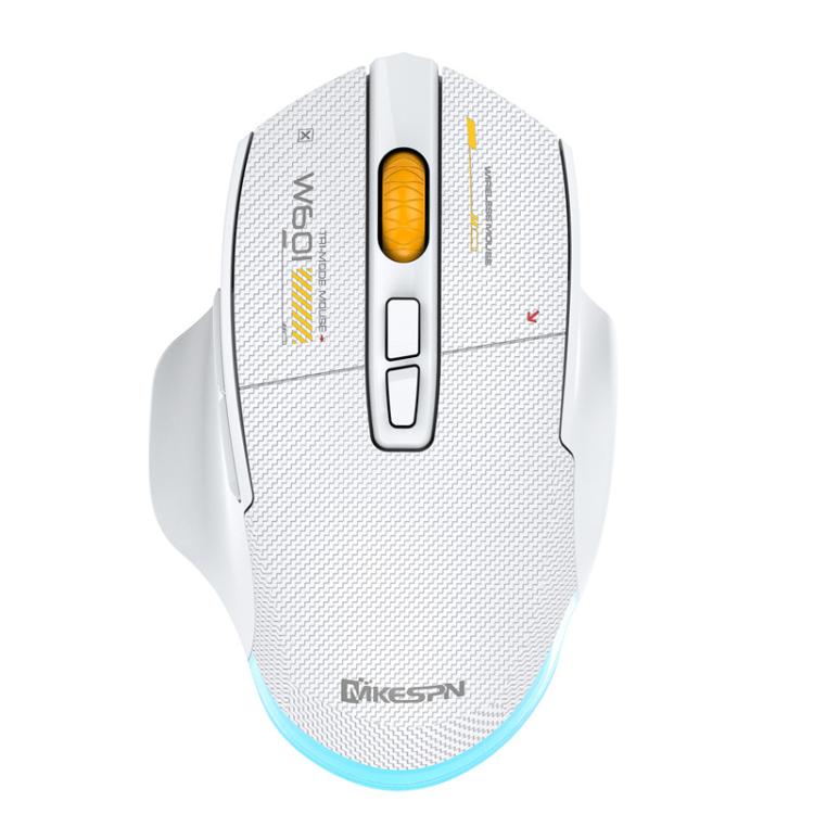 MKESPN W601 Silent Wireless Tri-mode Macro Gaming Mouse Carbon Fiber 12800DPI Bluetooth Mouse