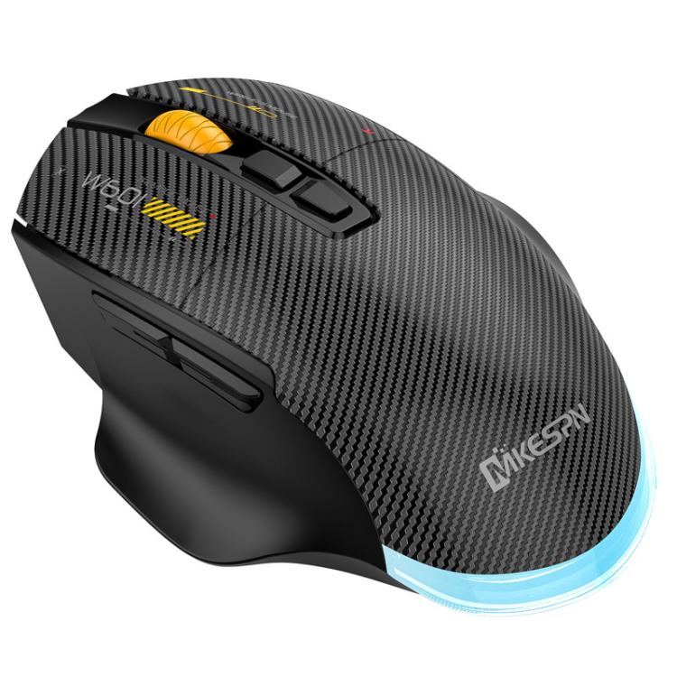 MKESPN W601 Silent Wireless Tri-mode Macro Gaming Mouse Carbon Fiber 12800DPI Bluetooth Mouse