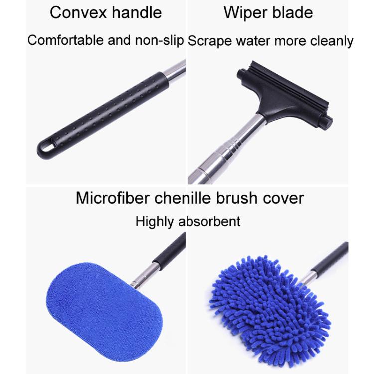 Retractable Windshield Cleaning Brush Scrubbing And Defogging 3 In 1 Car Wash Kit