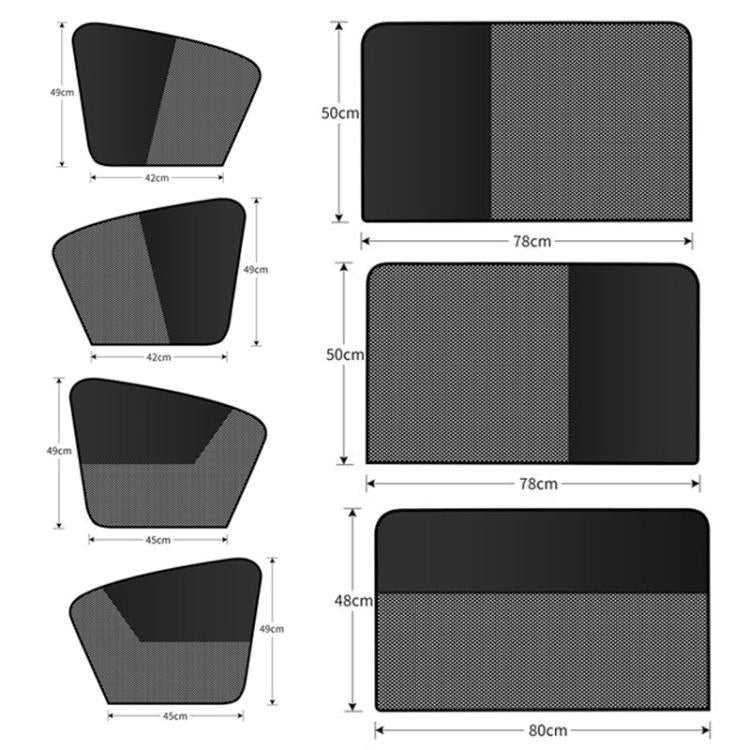 Universal Magnetic Car Sunshade Double Splicing Design Breathable Car Curtains