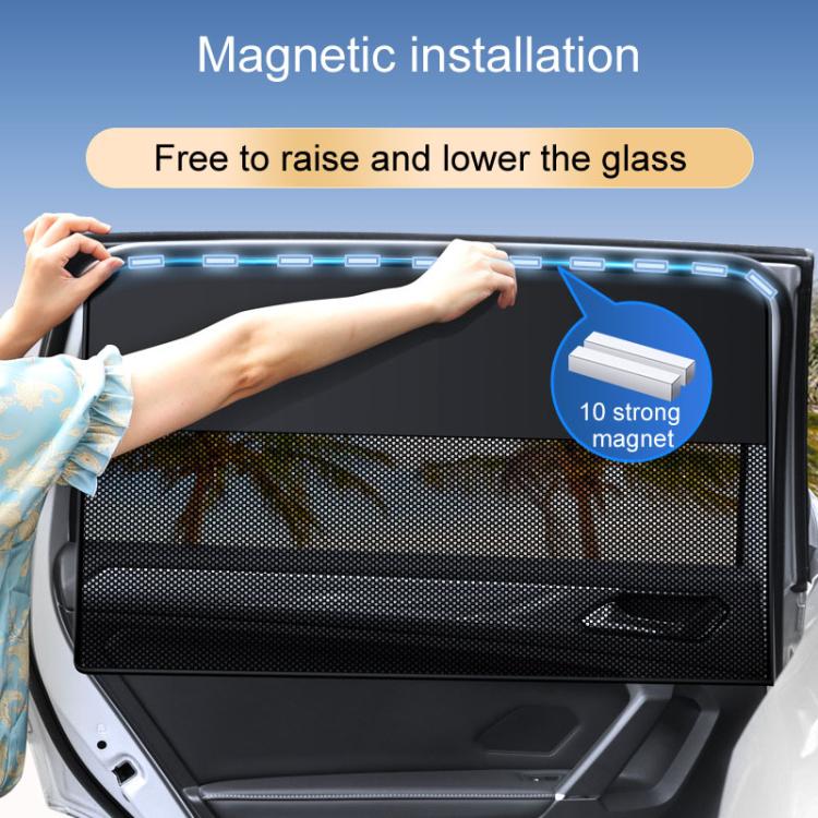 Universal Magnetic Car Sunshade Double Splicing Design Breathable Car Curtains