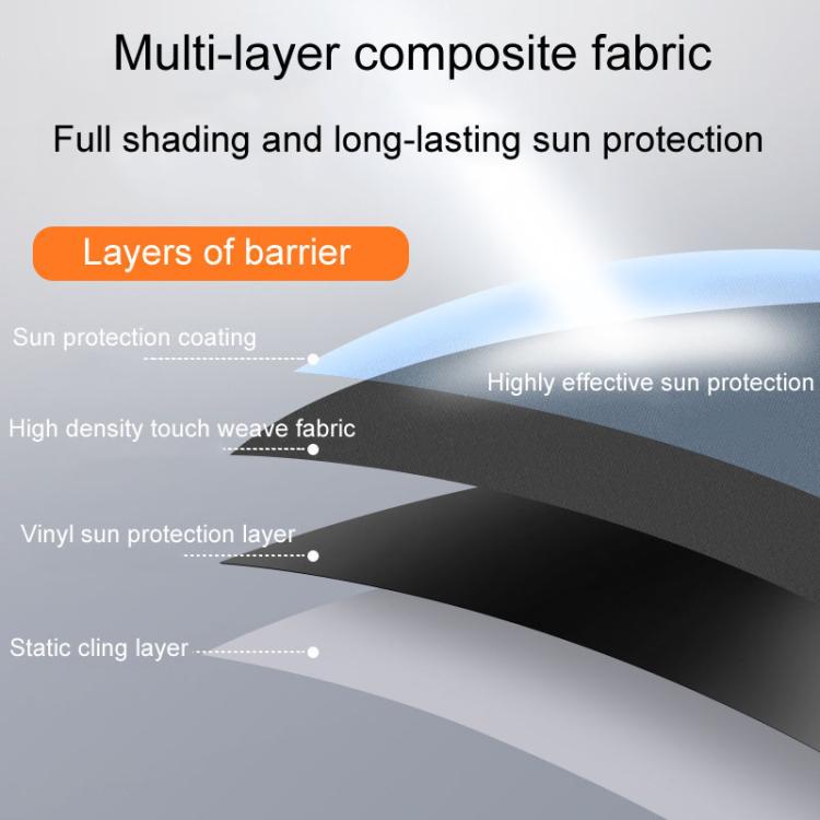 1pair Car Quick Installation Static Film Adsorption Opaque Window Sunshade