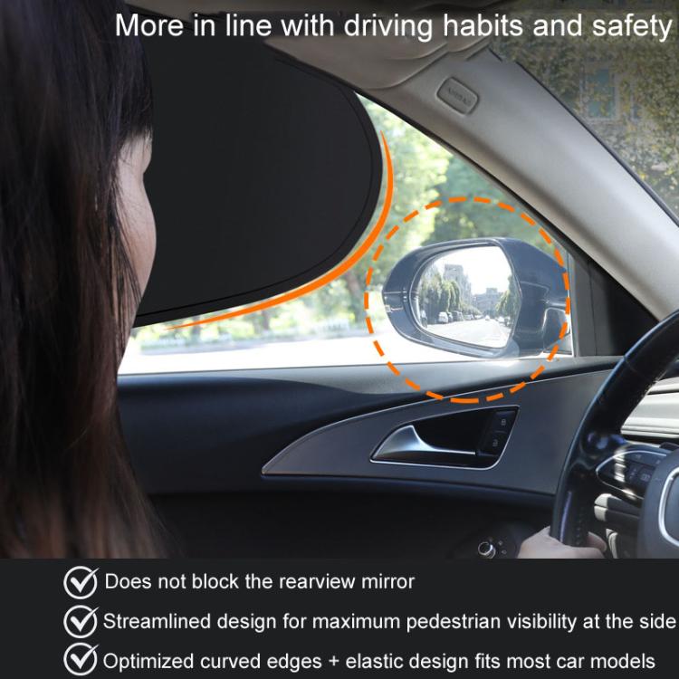 1pair Car Quick Installation Static Film Adsorption Opaque Window Sunshade