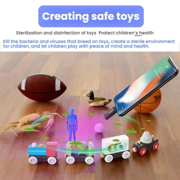 Mini LED Germicidal Light Cell Phone Adapter UVC Sterilization Lamp