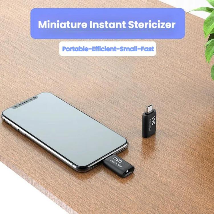 Mini LED Germicidal Light Cell Phone Adapter UVC Sterilization Lamp