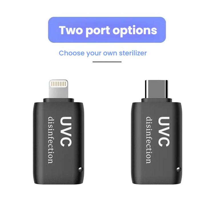 Mini LED Germicidal Light Cell Phone Adapter UVC Sterilization Lamp