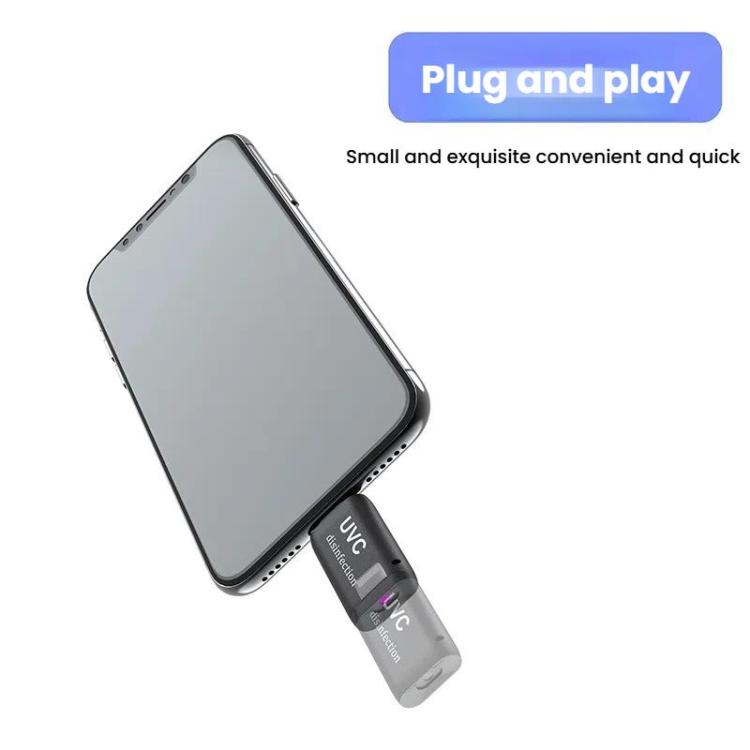 Mini LED Germicidal Light Cell Phone Adapter UVC Sterilization Lamp