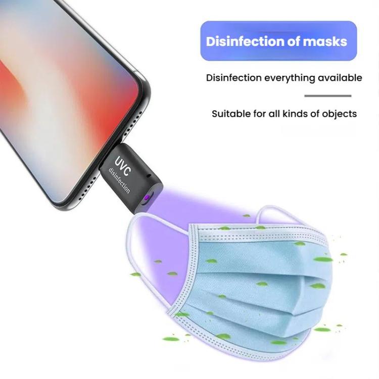 Mini LED Germicidal Light Cell Phone Adapter UVC Sterilization Lamp
