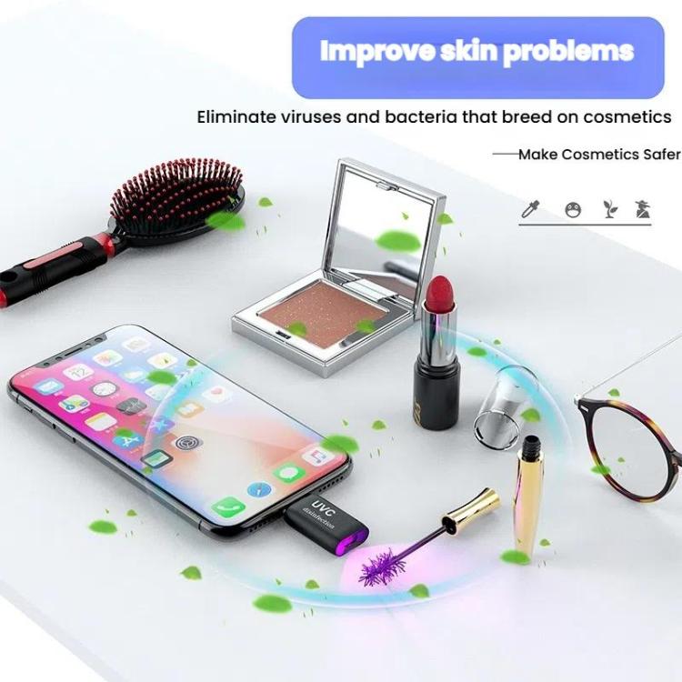 Mini LED Germicidal Light Cell Phone Adapter UVC Sterilization Lamp