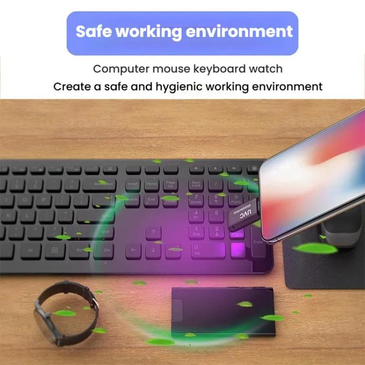 Mini LED Germicidal Light Cell Phone Adapter UVC Sterilization Lamp