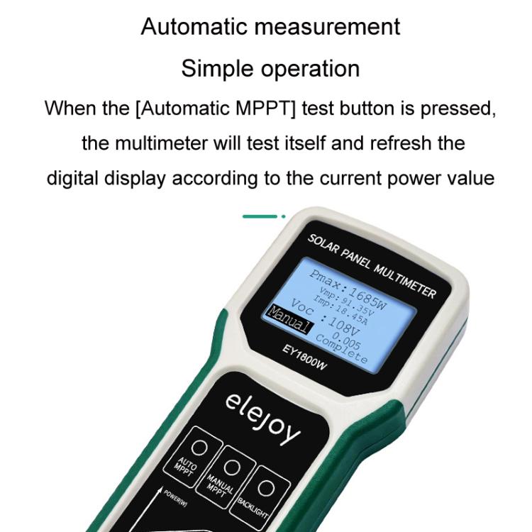 Elejoy 1800W MPPT Solar Photovoltaic Panel Multimeter