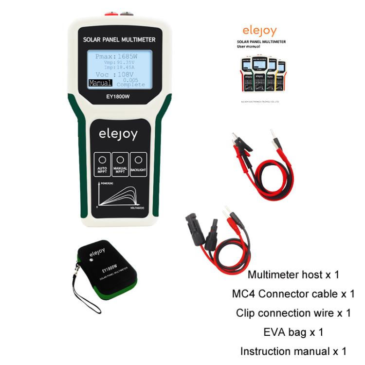 Elejoy 1800W MPPT Solar Photovoltaic Panel Multimeter